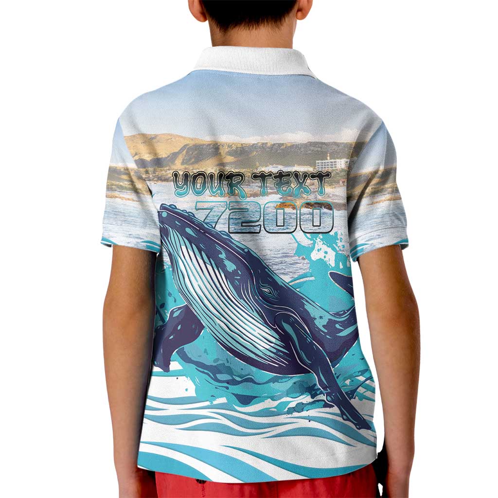 Personalized South Africa Whale Kid Polo Shirt Hermanus Fest - Wonder Print Shop