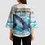 Personalized South Africa Whale Kimono Sleeve Blouse Hermanus Fest - Wonder Print Shop