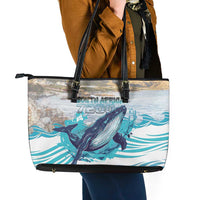 South Africa Whale Leather Tote Bag Hermanus Fest - Wonder Print Shop