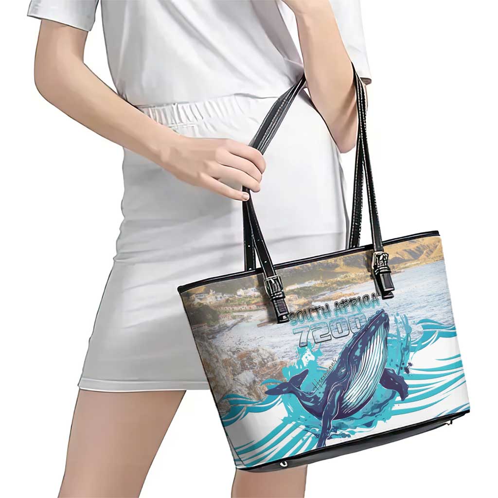South Africa Whale Leather Tote Bag Hermanus Fest - Wonder Print Shop
