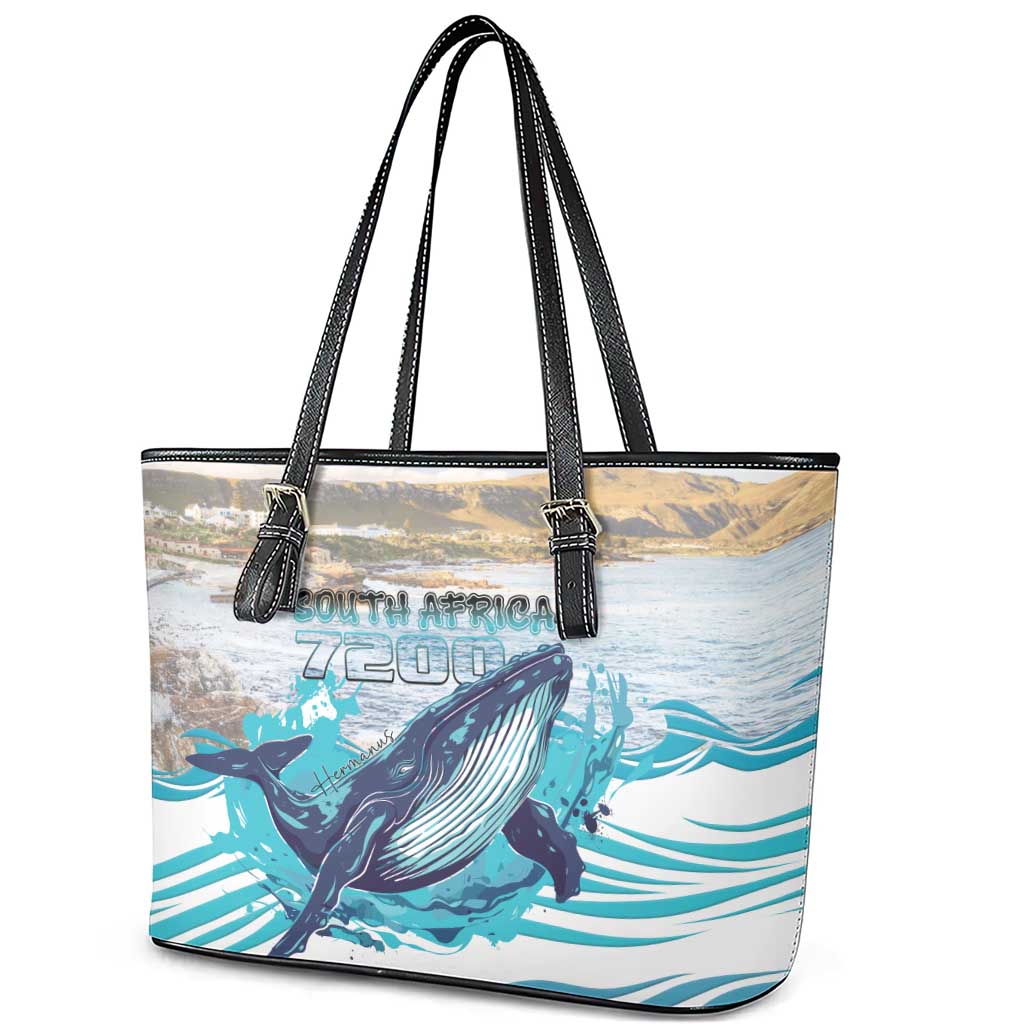 South Africa Whale Leather Tote Bag Hermanus Fest - Wonder Print Shop