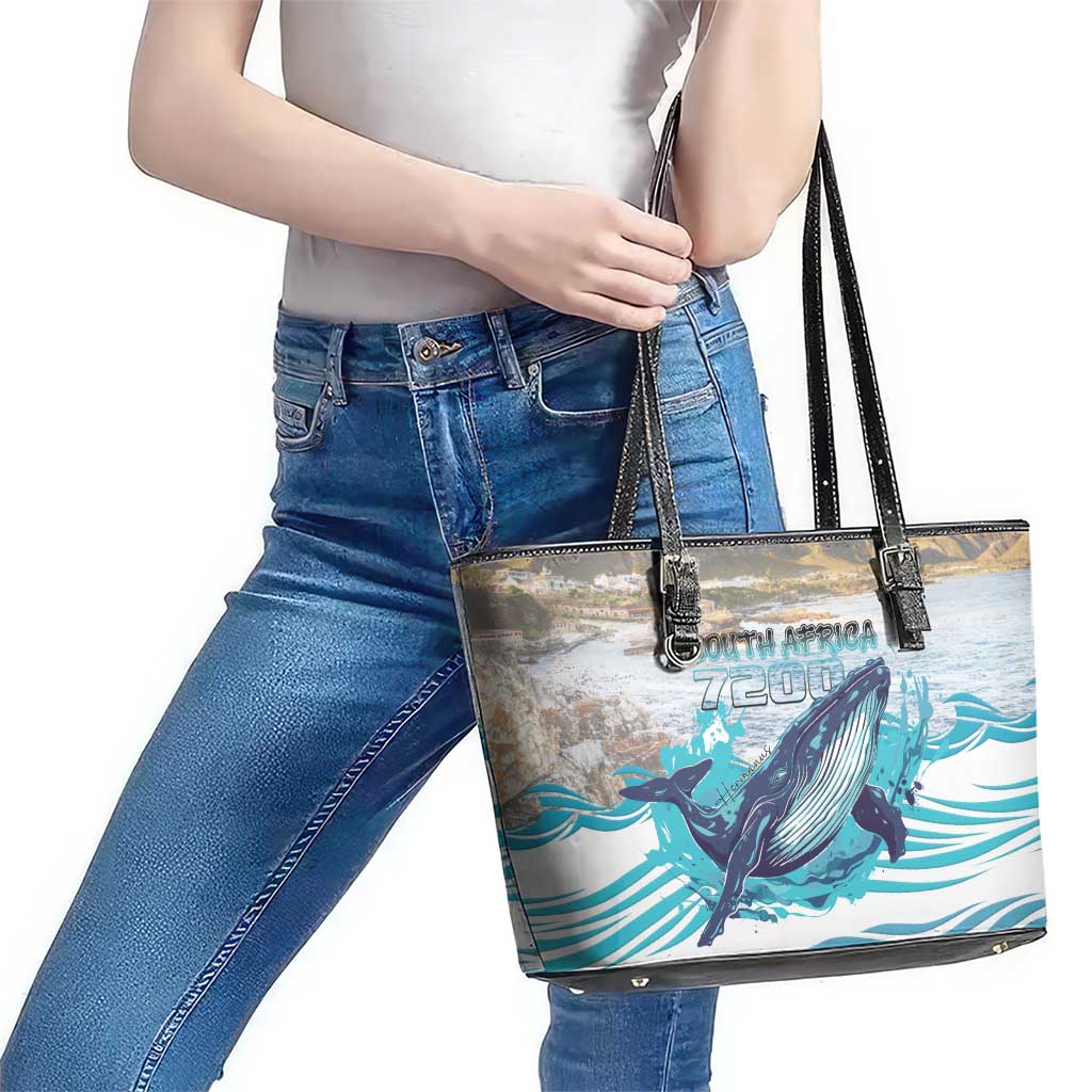 South Africa Whale Leather Tote Bag Hermanus Fest - Wonder Print Shop