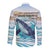 Personalized South Africa Whale Long Sleeve Button Shirt Hermanus Fest - Wonder Print Shop