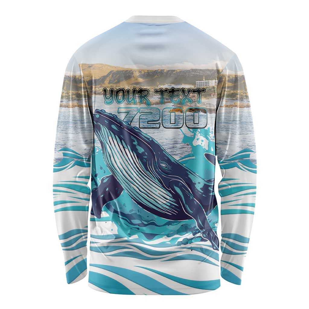 Personalized South Africa Whale Long Sleeve Shirt Hermanus Fest - Wonder Print Shop