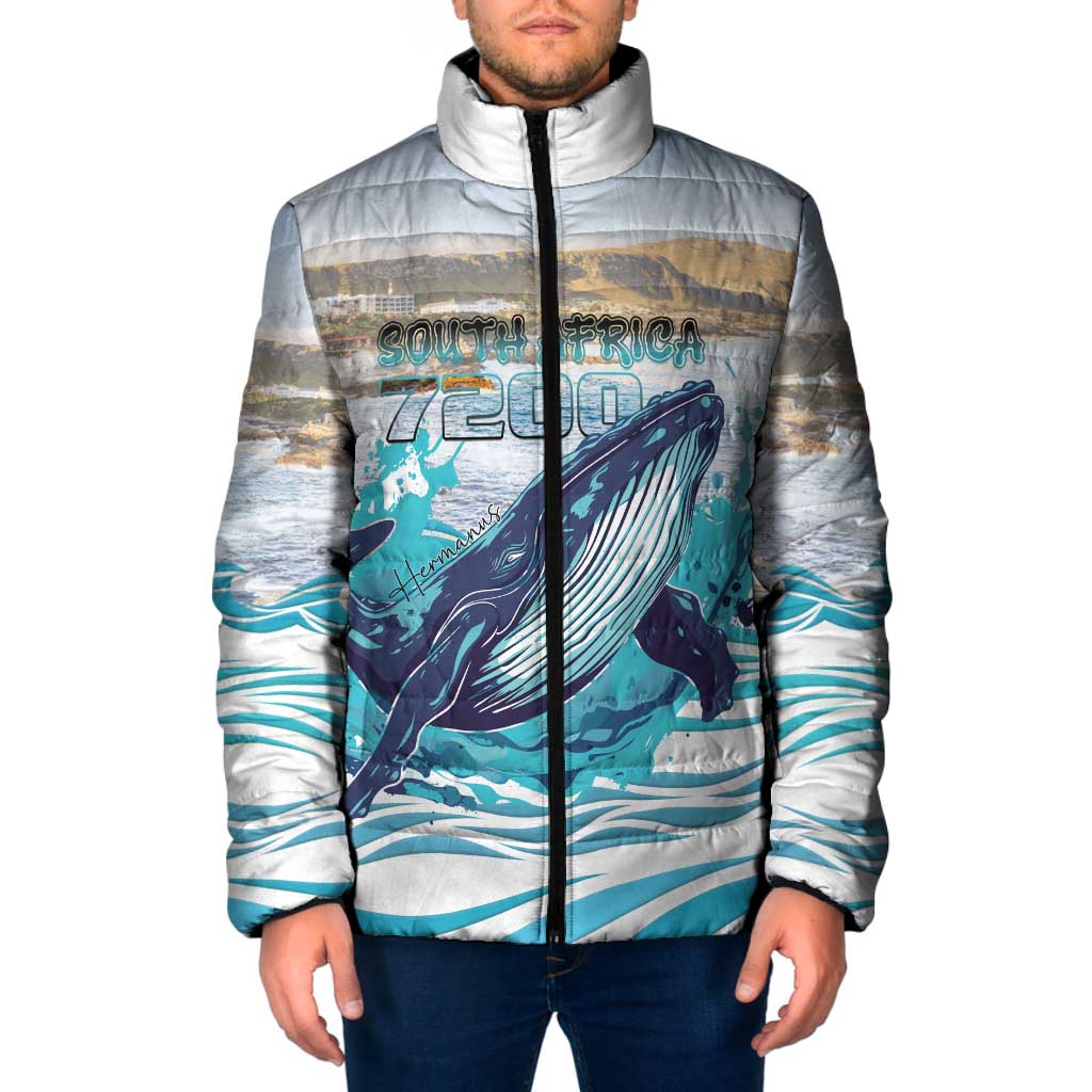 Personalized South Africa Whale Padded Jacket Hermanus Fest - Wonder Print Shop