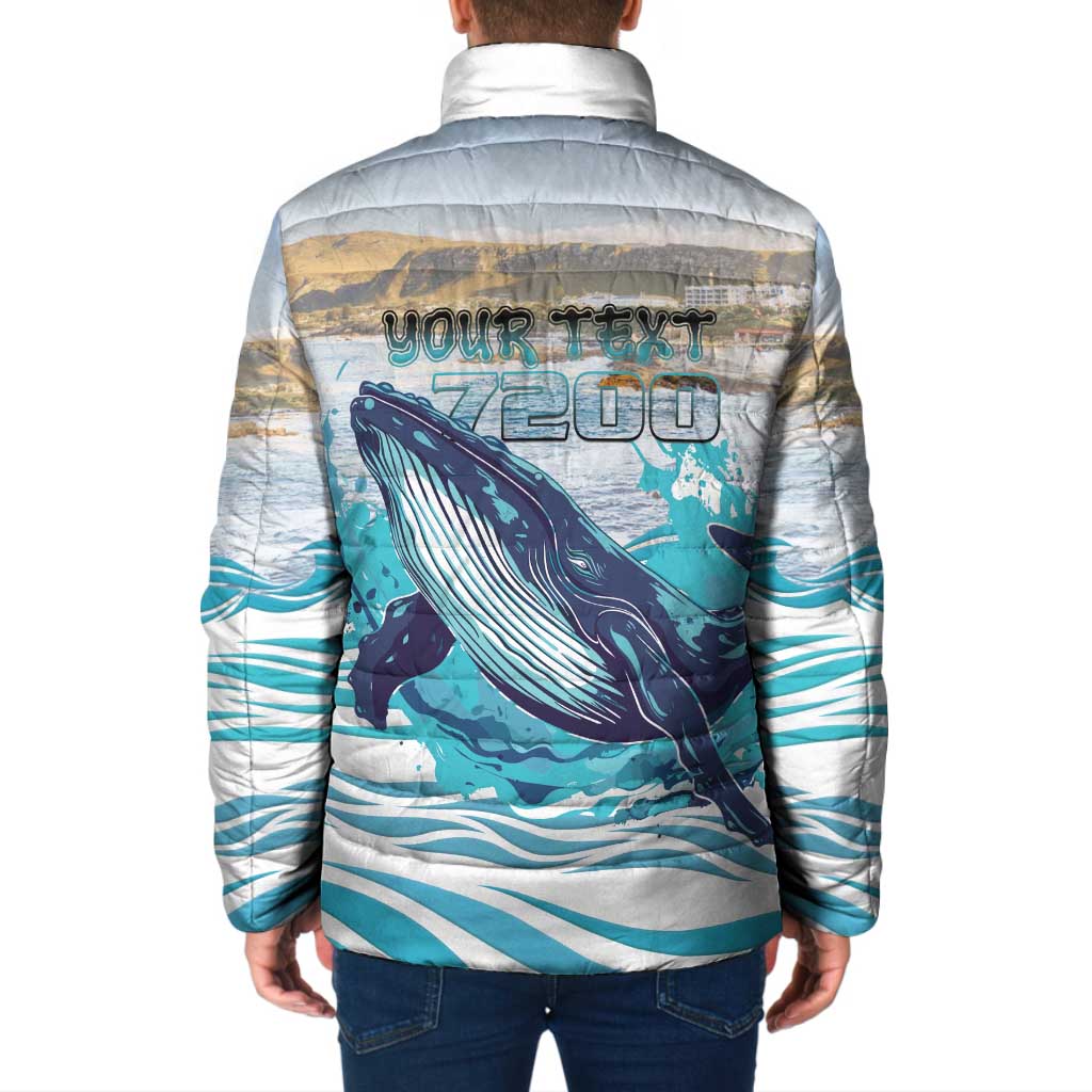 Personalized South Africa Whale Padded Jacket Hermanus Fest - Wonder Print Shop
