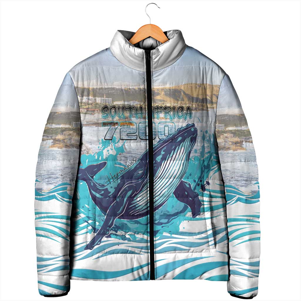 Personalized South Africa Whale Padded Jacket Hermanus Fest - Wonder Print Shop