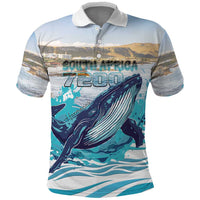 Personalized South Africa Whale Polo Shirt Hermanus Fest - Wonder Print Shop