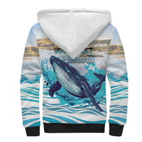 Personalized South Africa Whale Sherpa Hoodie Hermanus Fest - Wonder Print Shop