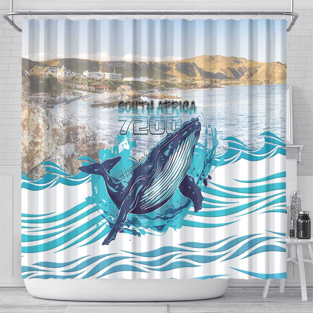 South Africa Whale Shower Curtain Hermanus Fest - Wonder Print Shop
