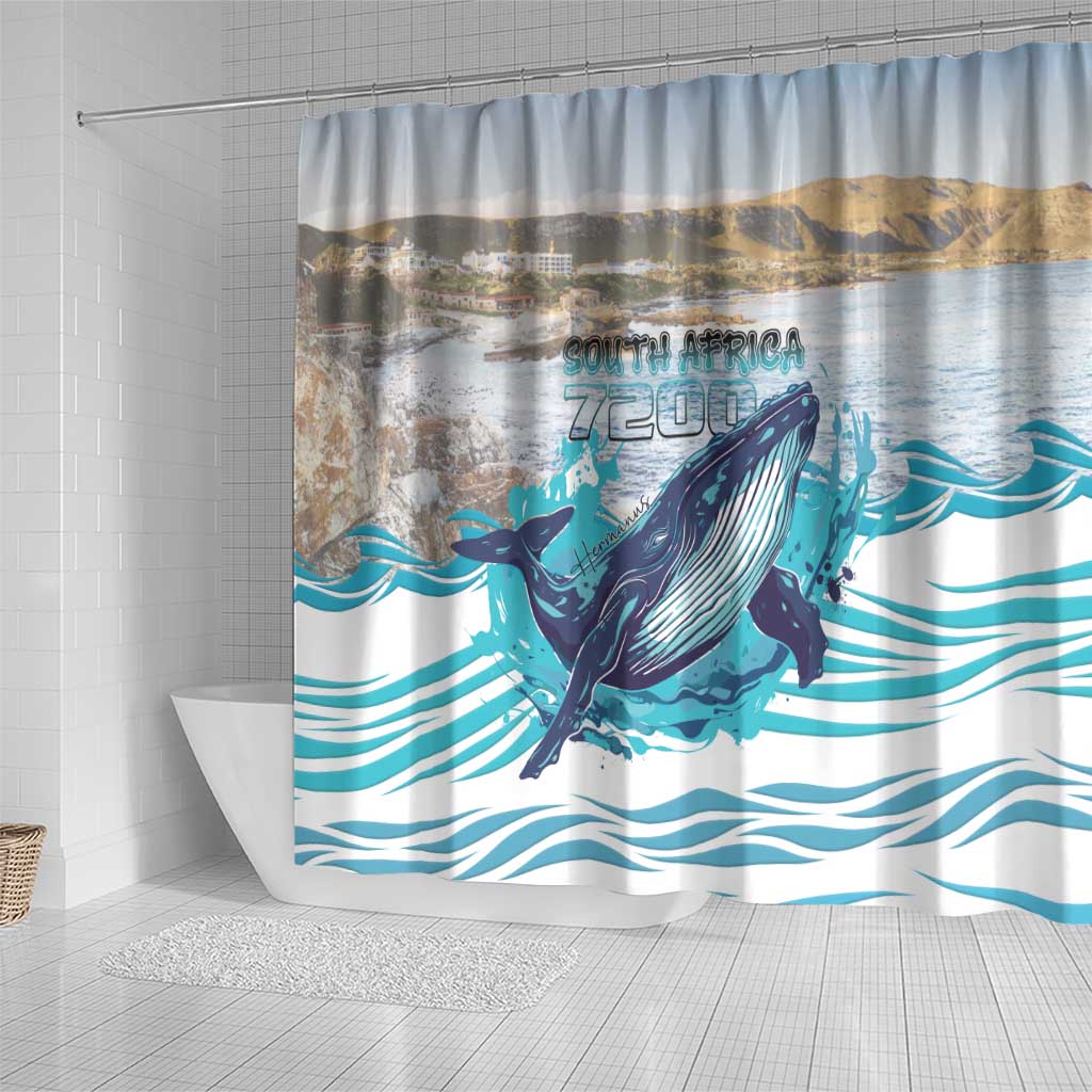 South Africa Whale Shower Curtain Hermanus Fest - Wonder Print Shop