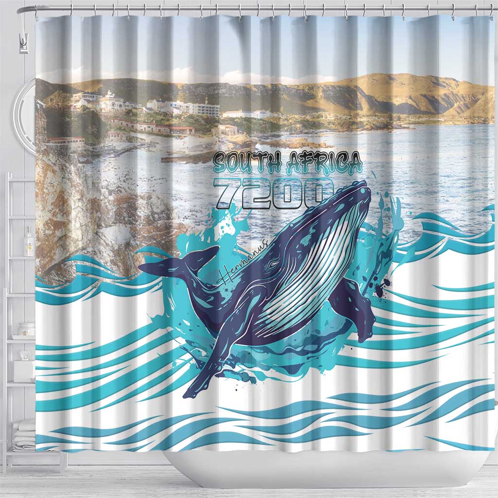 South Africa Whale Shower Curtain Hermanus Fest - Wonder Print Shop