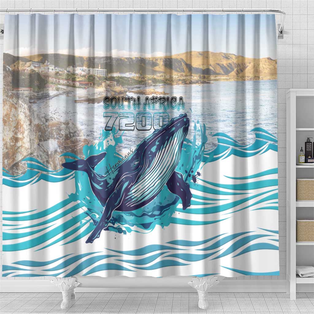 South Africa Whale Shower Curtain Hermanus Fest - Wonder Print Shop