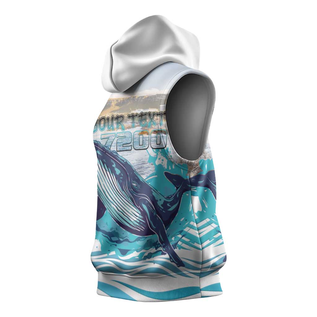 Personalized South Africa Whale Sleeveless Hoodie Hermanus Fest - Wonder Print Shop