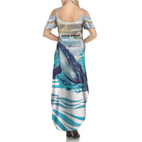 Personalized South Africa Whale Summer Maxi Dress Hermanus Fest - Wonder Print Shop