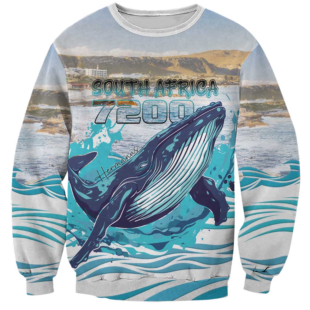 Personalized South Africa Whale Sweatshirt Hermanus Fest - Wonder Print Shop