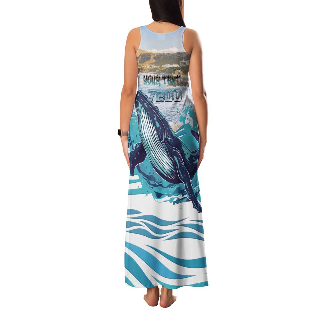 Personalized South Africa Whale Tank Maxi Dress Hermanus Fest - Wonder Print Shop