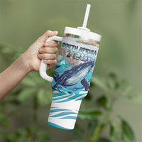 Personalized South Africa Whale Tumbler With Handle Hermanus Fest - Wonder Print Shop