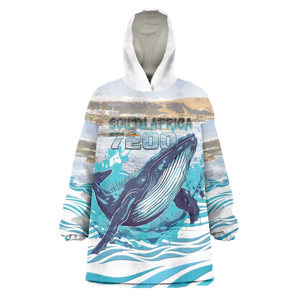 Personalized South Africa Whale Wearable Blanket Hoodie Hermanus Fest - Wonder Print Shop