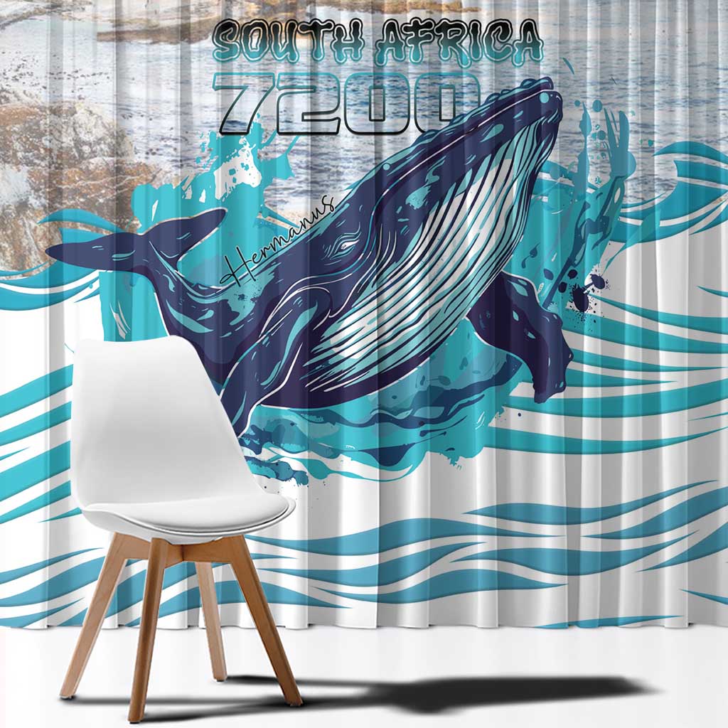 South Africa Whale Window Curtain Hermanus Fest - Wonder Print Shop