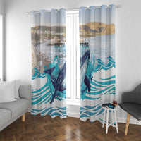 South Africa Whale Window Curtain Hermanus Fest - Wonder Print Shop