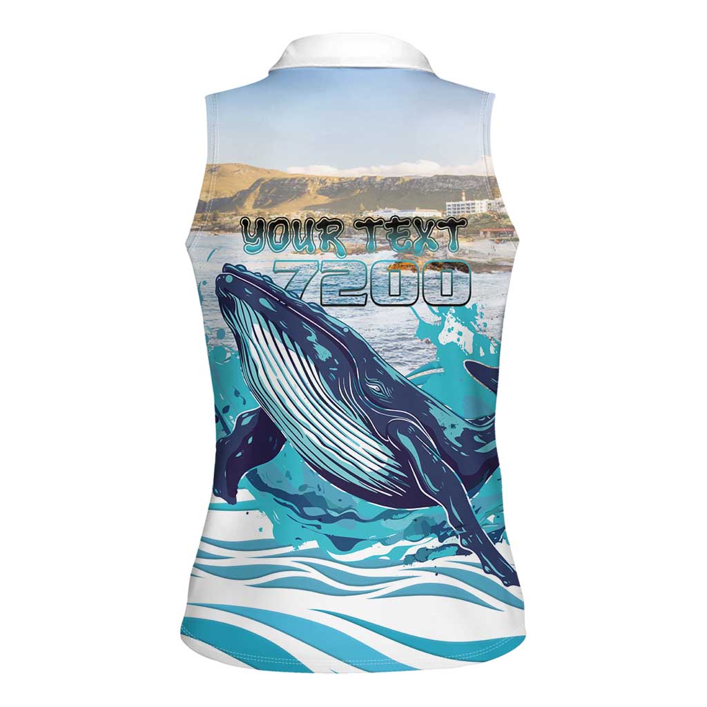 Personalized South Africa Whale Women Sleeveless Polo Shirt Hermanus Fest - Wonder Print Shop