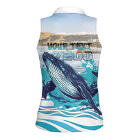 Personalized South Africa Whale Women Sleeveless Polo Shirt Hermanus Fest - Wonder Print Shop