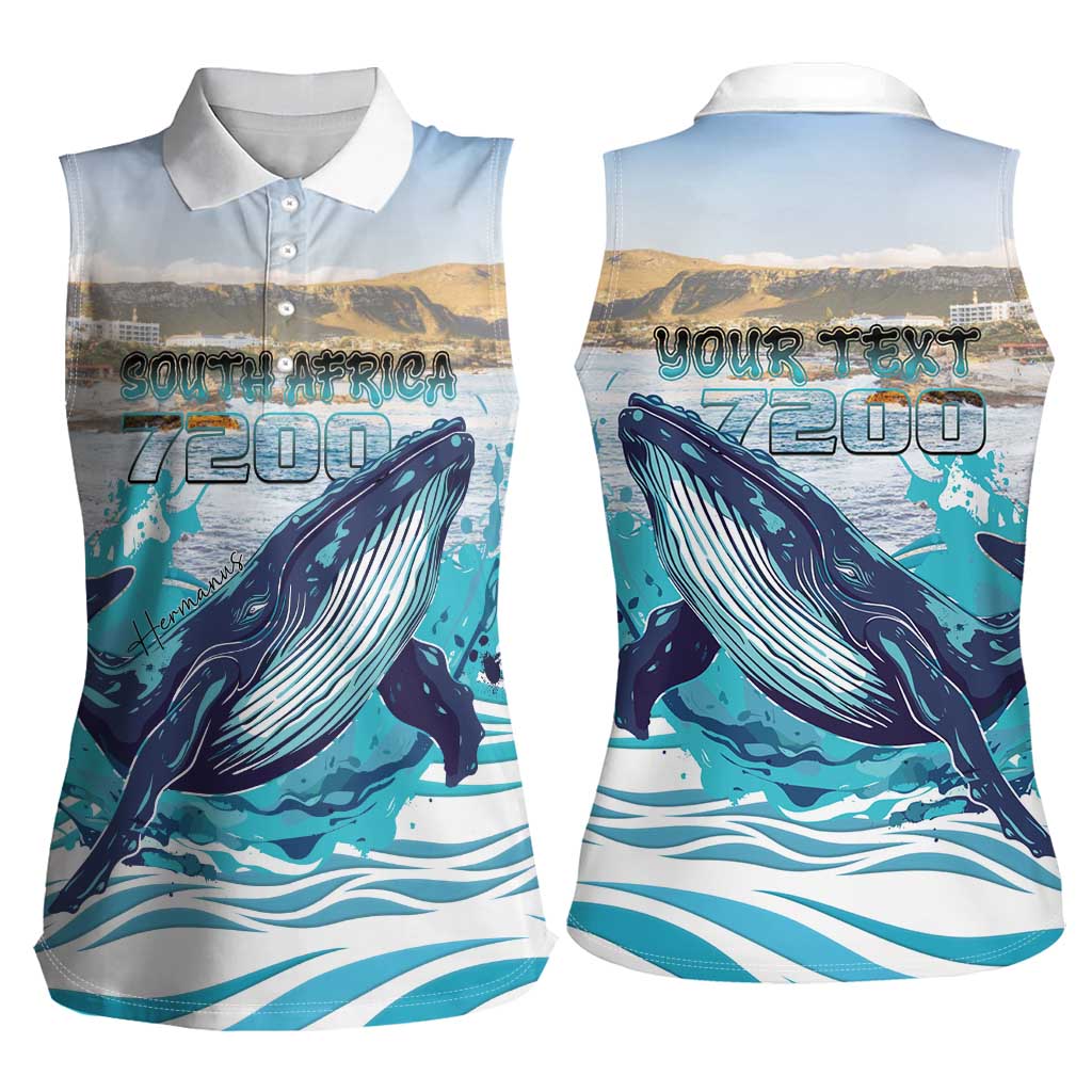 Personalized South Africa Whale Women Sleeveless Polo Shirt Hermanus Fest - Wonder Print Shop