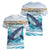 Personalized South Africa Whale Women V-Neck T-Shirt Hermanus Fest - Wonder Print Shop