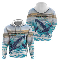 Personalized South Africa Whale Zip Hoodie Hermanus Fest - Wonder Print Shop