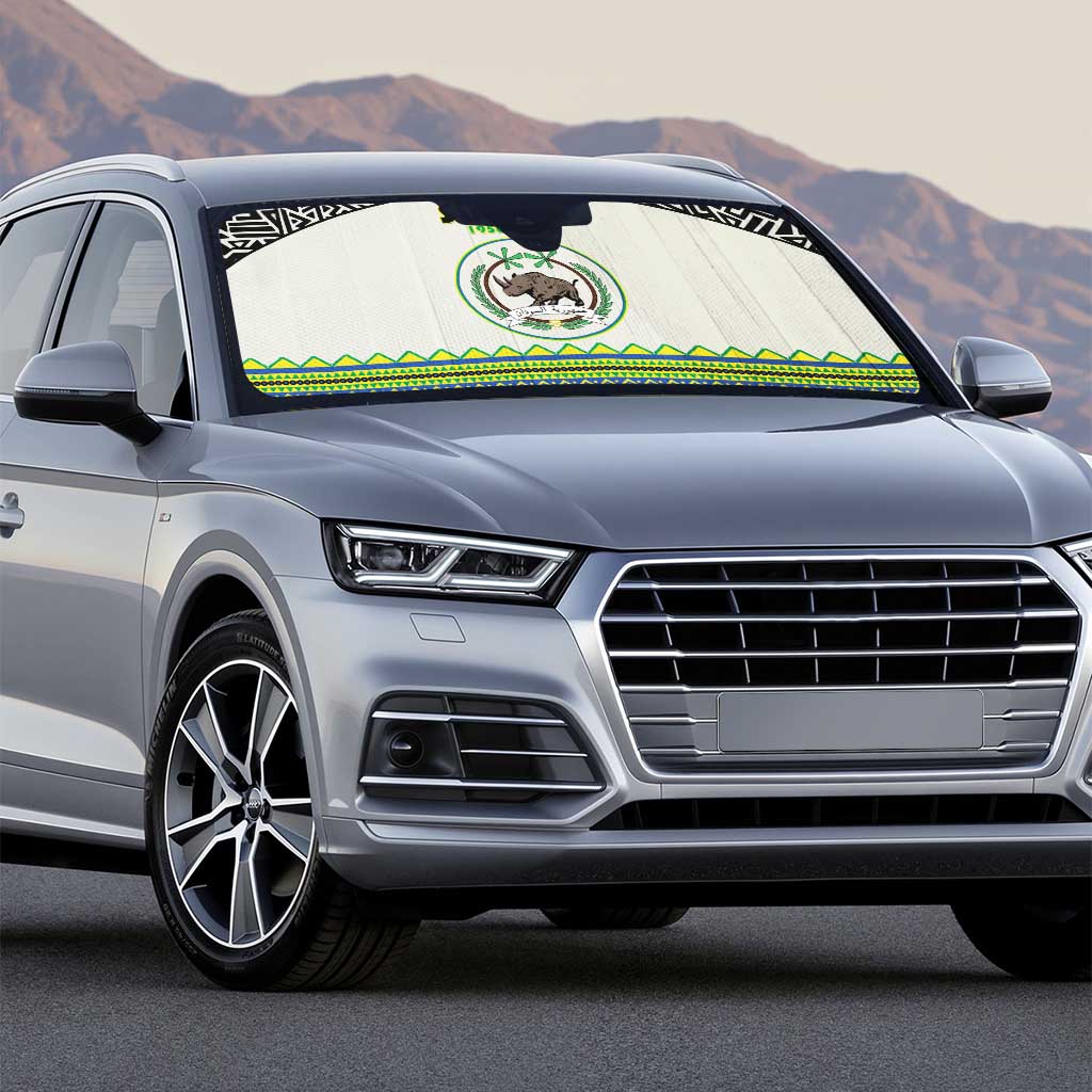 Sudan 1956-1970 Auto Sun Shade With African Pattern - Wonder Print Shop