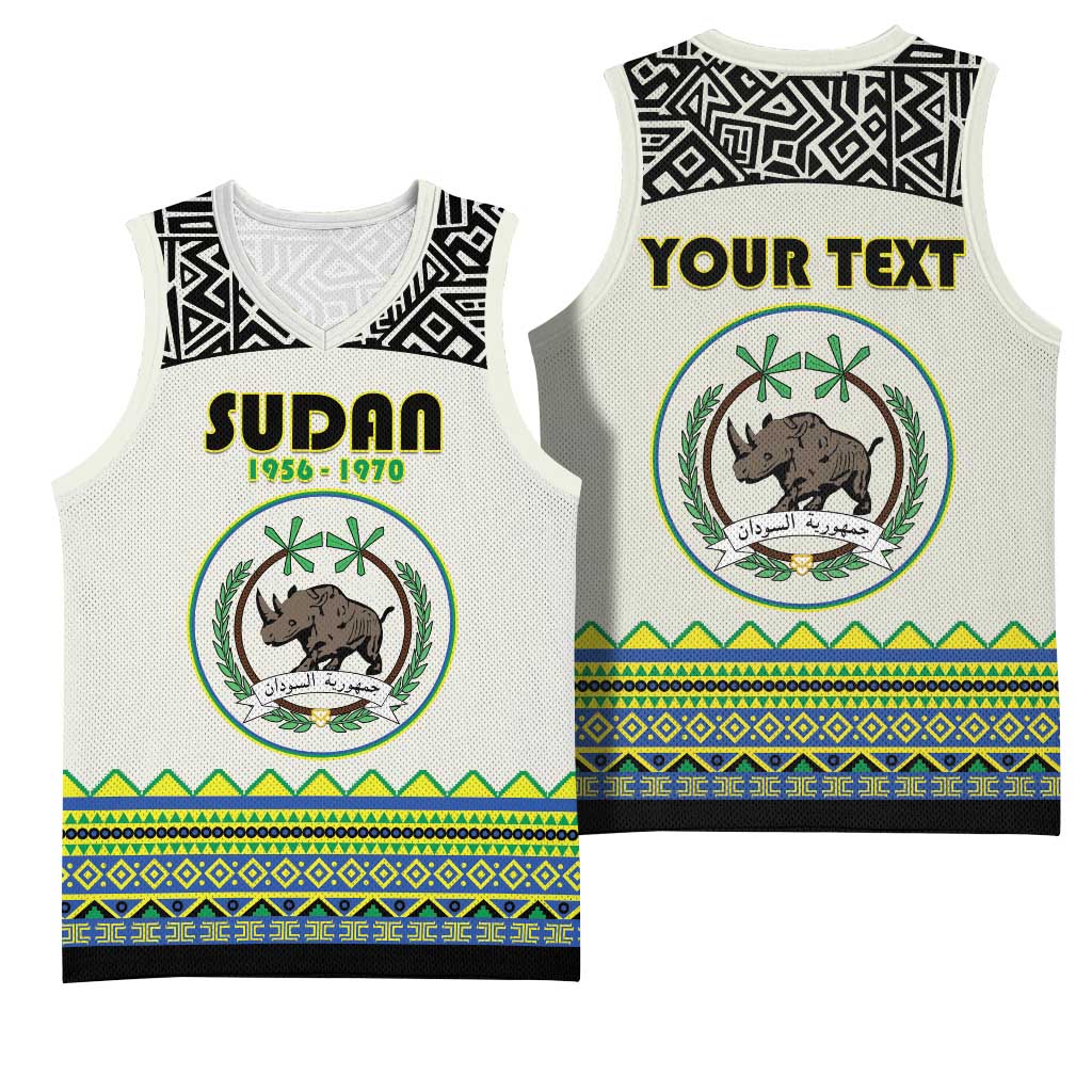 Personalized Sudan 1956-1970 Basketball Jersey With African Pattern - Wonder Print Shop