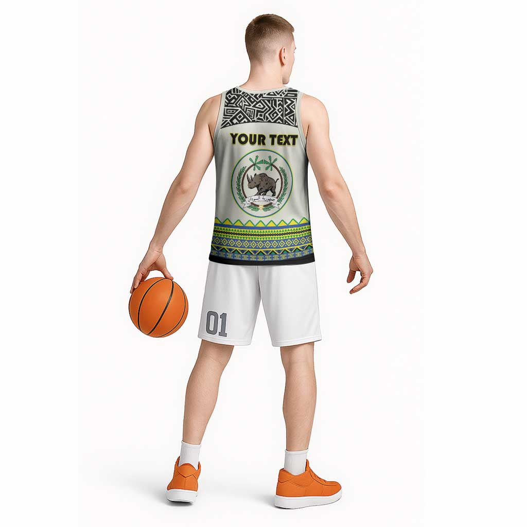 Personalized Sudan 1956-1970 Basketball Jersey With African Pattern - Wonder Print Shop