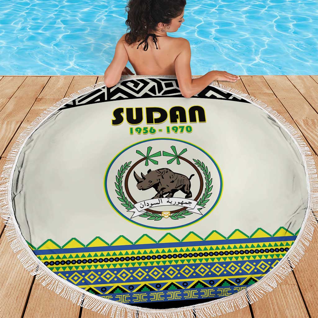 Sudan 1956-1970 Beach Blanket With African Pattern - Wonder Print Shop