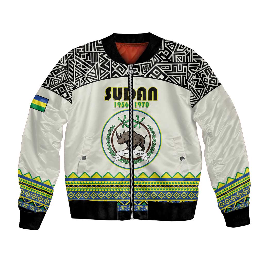 Personalized Sudan 1956-1970 Bomber Jacket With African Pattern - Wonder Print Shop