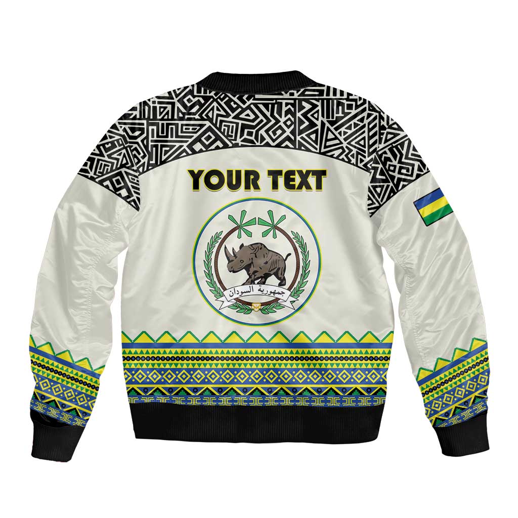 Personalized Sudan 1956-1970 Bomber Jacket With African Pattern - Wonder Print Shop