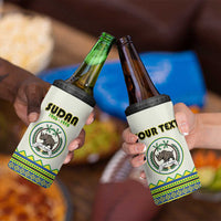 Personalized Sudan 1956-1970 4 in 1 Can Cooler Tumbler With African Pattern - Wonder Print Shop