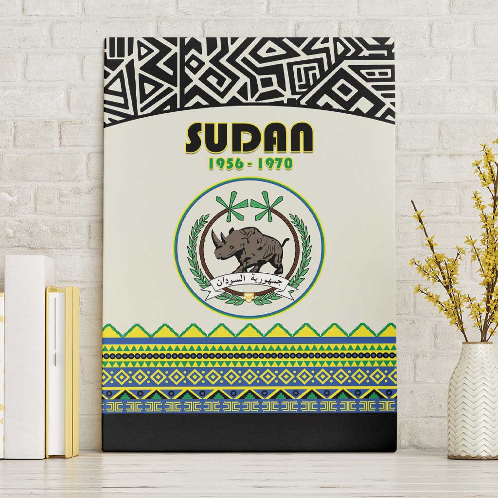 Sudan 1956-1970 Canvas Wall Art With African Pattern - Wonder Print Shop