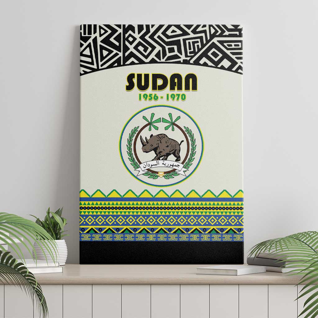 Sudan 1956-1970 Canvas Wall Art With African Pattern - Wonder Print Shop