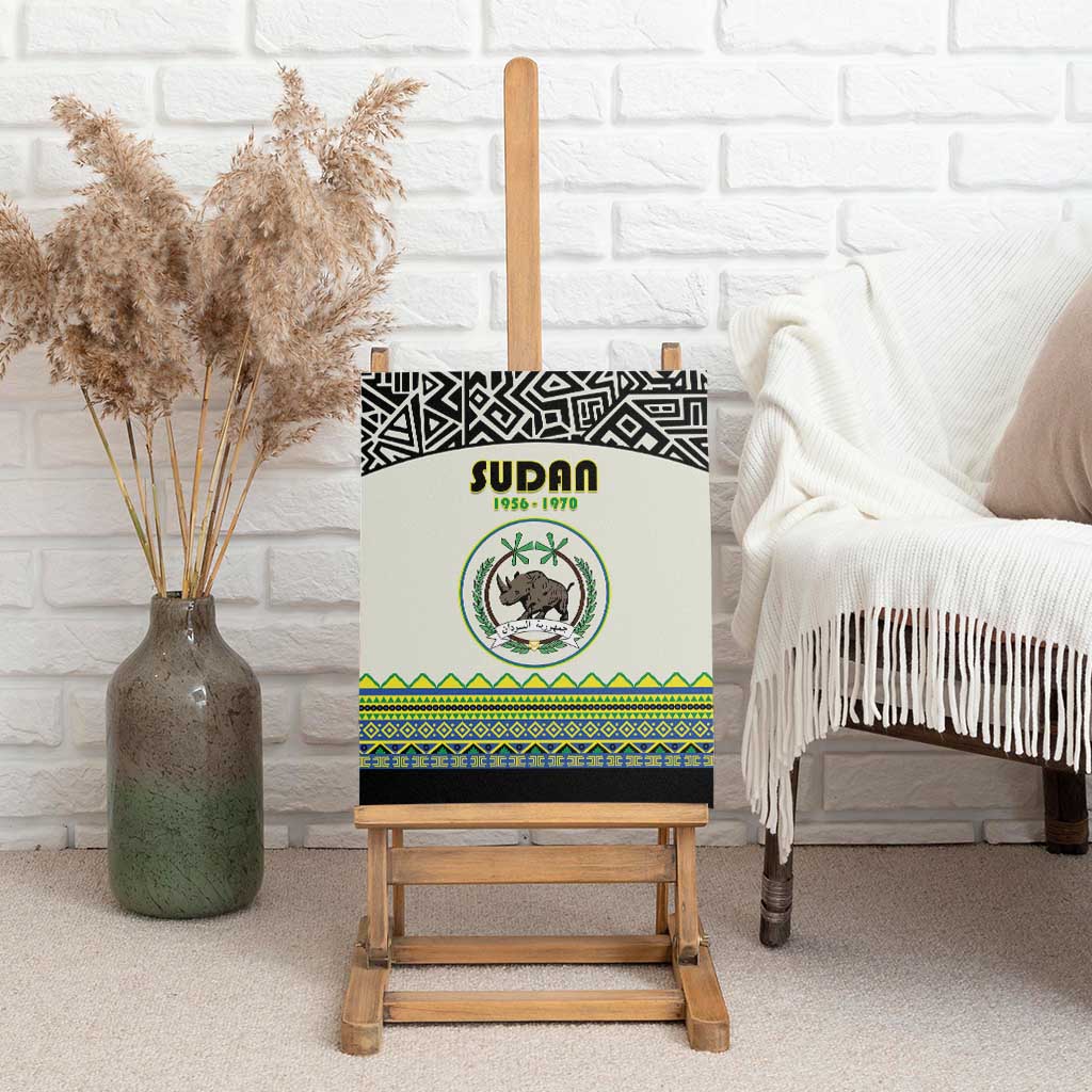 Sudan 1956-1970 Canvas Wall Art With African Pattern - Wonder Print Shop