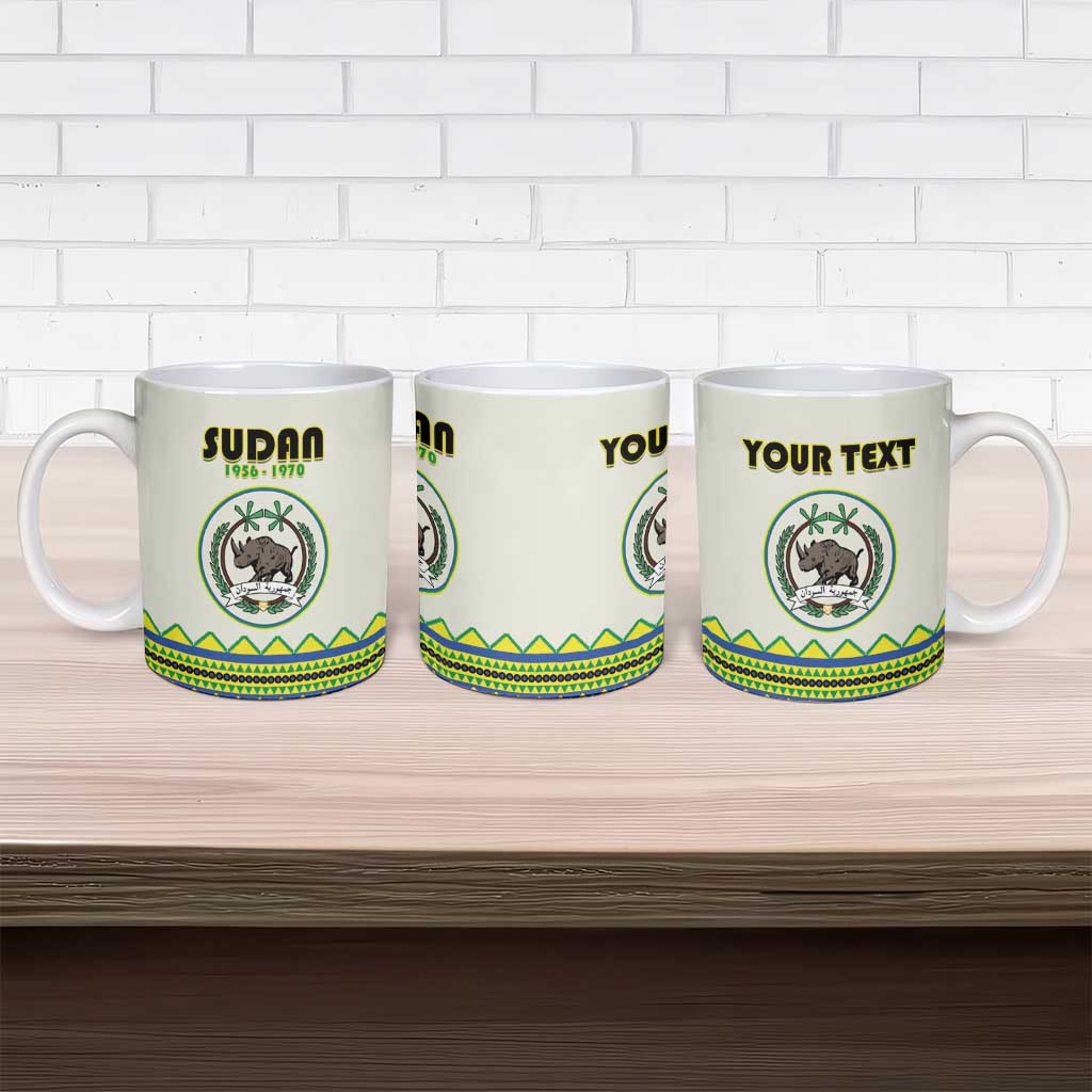 Personalized Sudan 1956-1970 Ceramic Mug With African Pattern - Wonder Print Shop