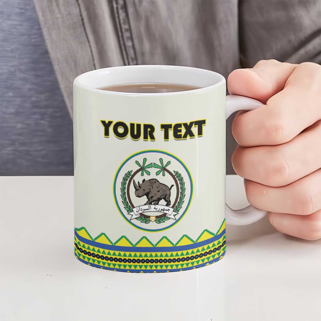 Personalized Sudan 1956-1970 Ceramic Mug With African Pattern - Wonder Print Shop