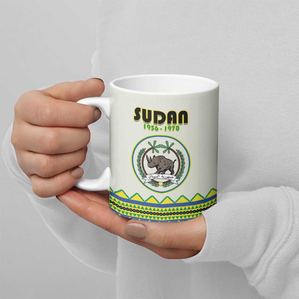 Personalized Sudan 1956-1970 Ceramic Mug With African Pattern - Wonder Print Shop