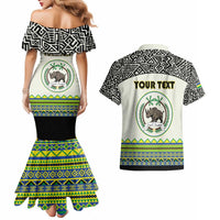 Personalized Sudan 1956-1970 Couples Matching Mermaid Dress and Hawaiian Shirt With African Pattern - Wonder Print Shop