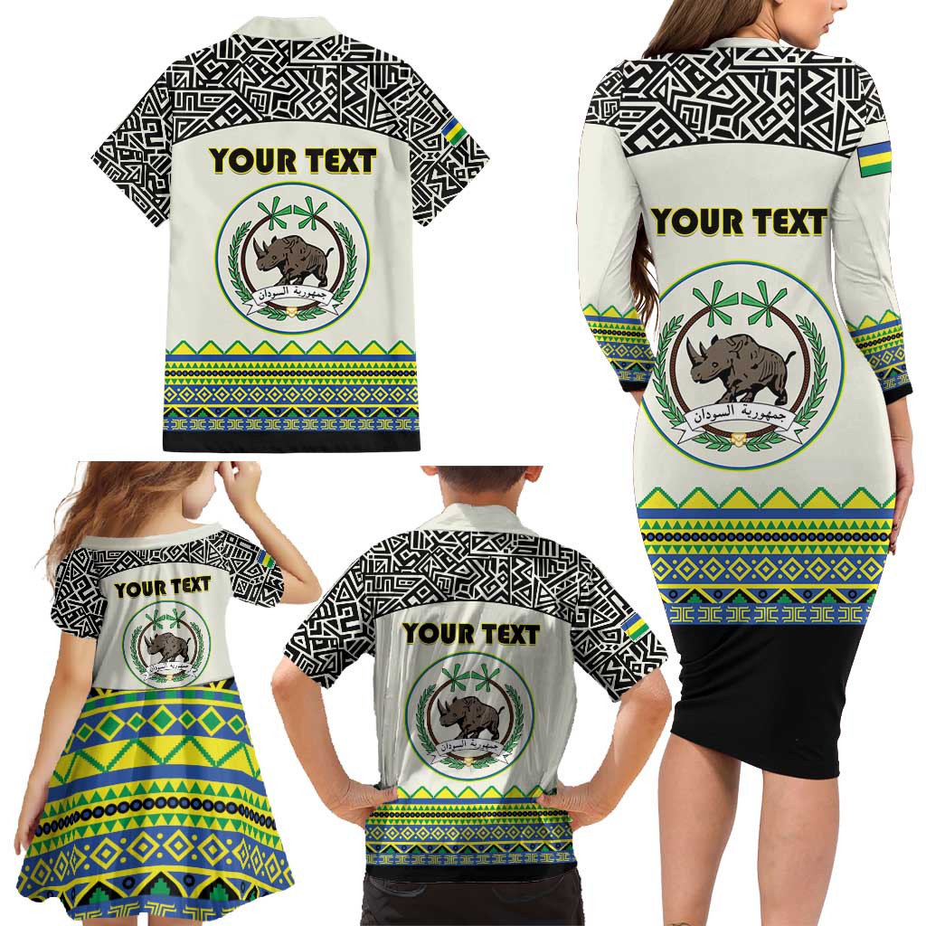 Personalized Sudan 1956-1970 Family Matching Long Sleeve Bodycon Dress and Hawaiian Shirt With African Pattern - Wonder Print Shop