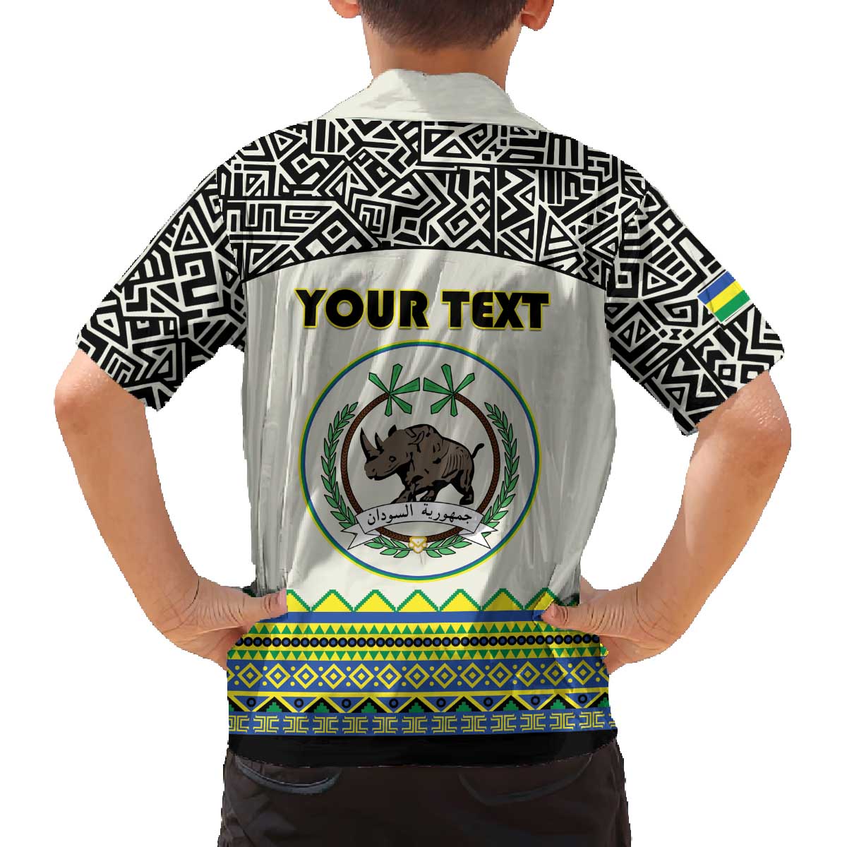 Personalized Sudan 1956-1970 Family Matching Off The Shoulder Long Sleeve Dress and Hawaiian Shirt With African Pattern - Wonder Print Shop