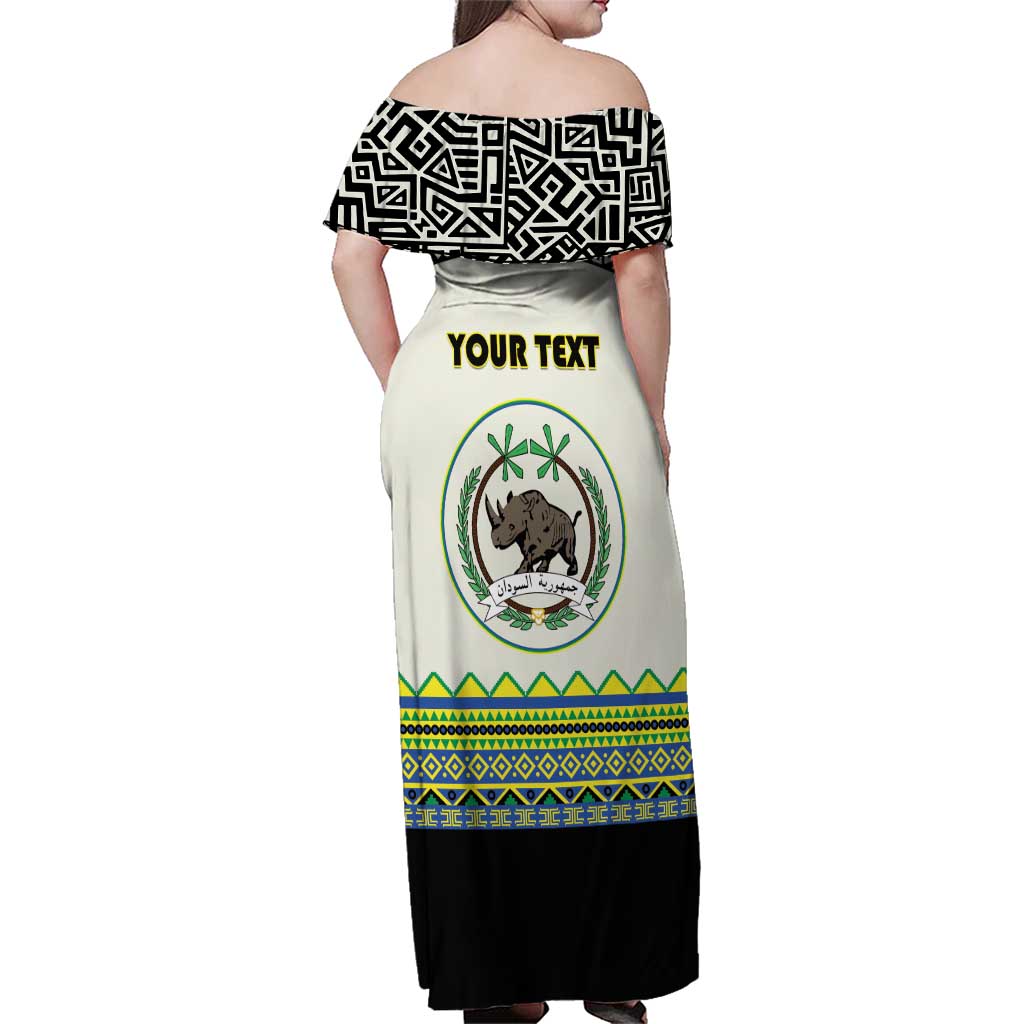 Personalized Sudan 1956-1970 Family Matching Off Shoulder Maxi Dress and Hawaiian Shirt With African Pattern - Wonder Print Shop