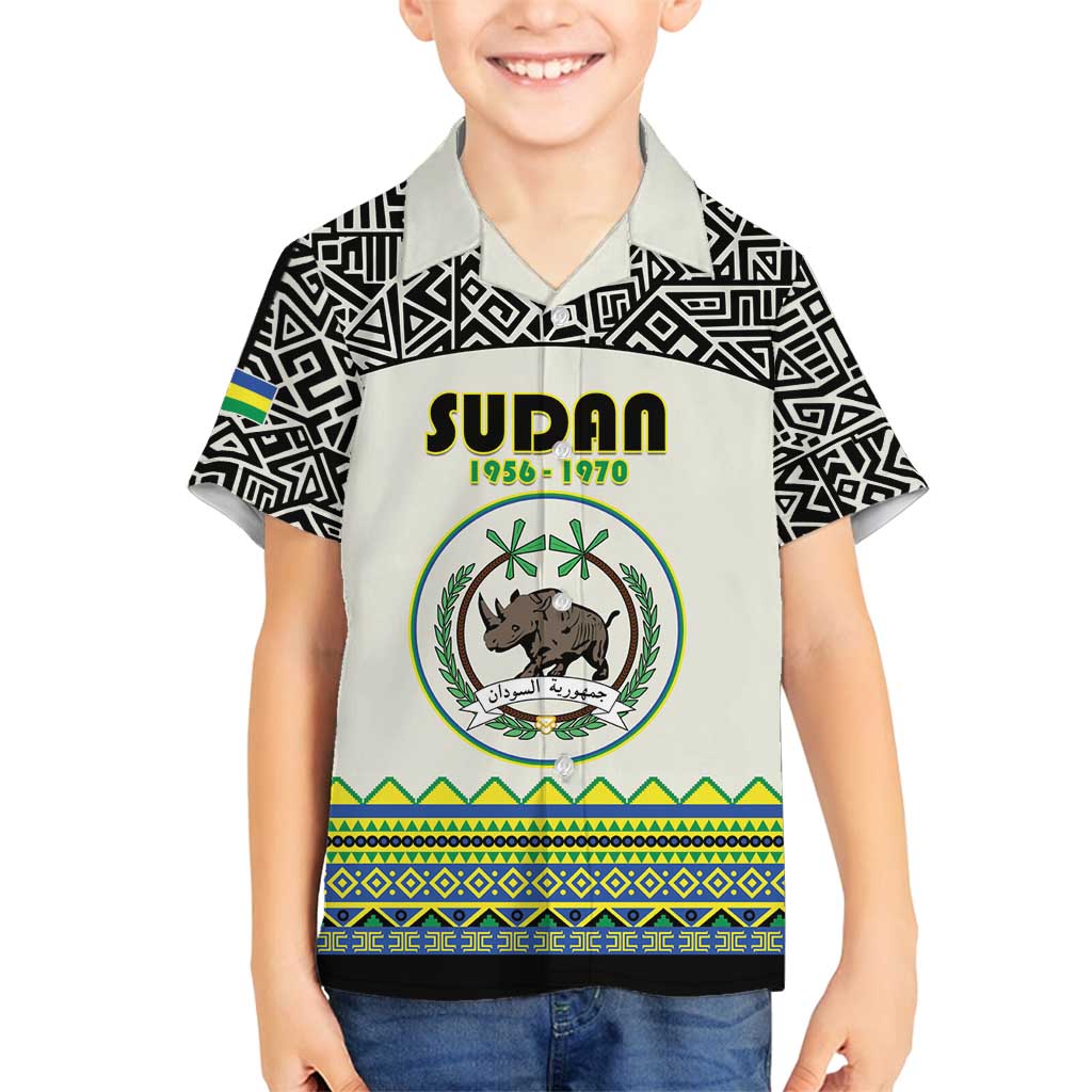 Personalized Sudan 1956-1970 Family Matching Off Shoulder Short Dress and Hawaiian Shirt With African Pattern - Wonder Print Shop