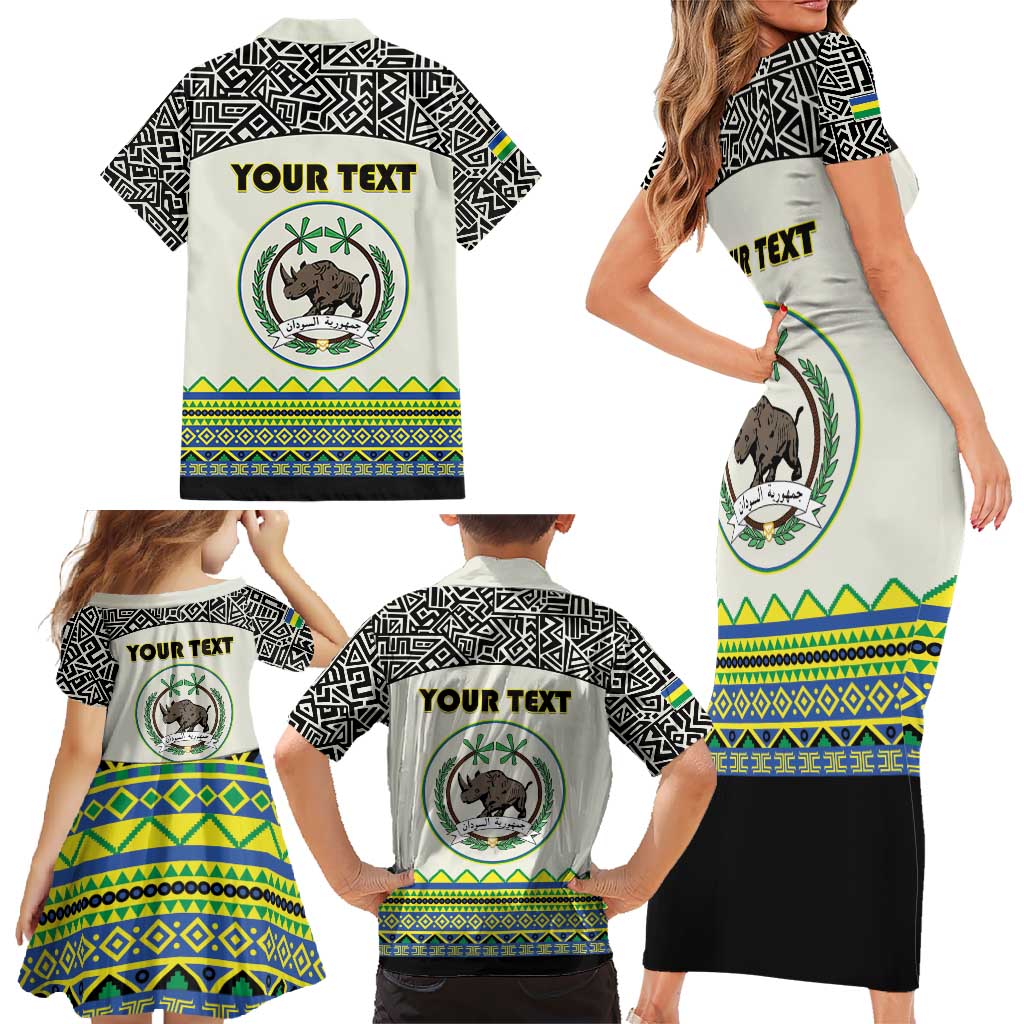 Personalized Sudan 1956-1970 Family Matching Short Sleeve Bodycon Dress and Hawaiian Shirt With African Pattern - Wonder Print Shop