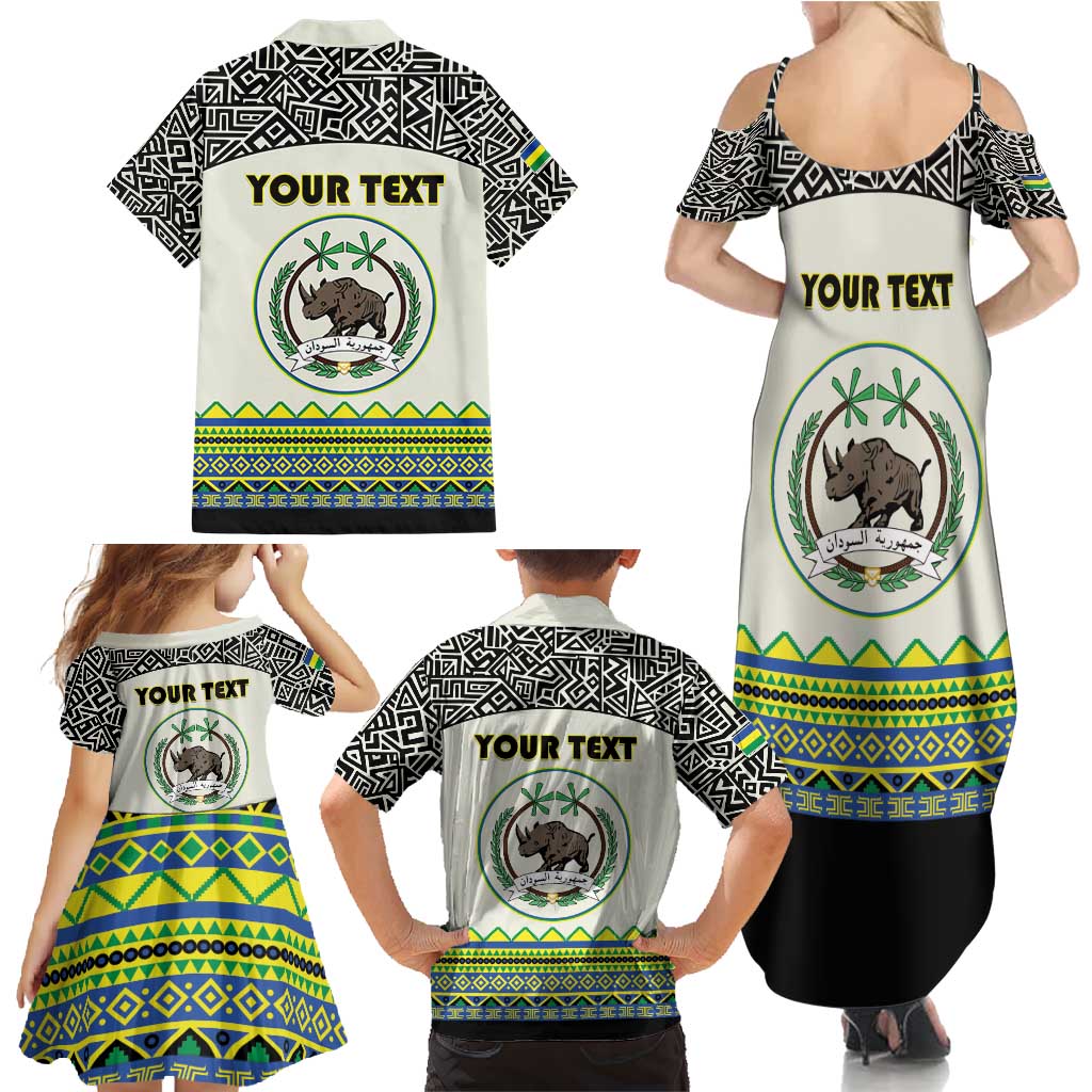 Personalized Sudan 1956-1970 Family Matching Summer Maxi Dress and Hawaiian Shirt With African Pattern - Wonder Print Shop